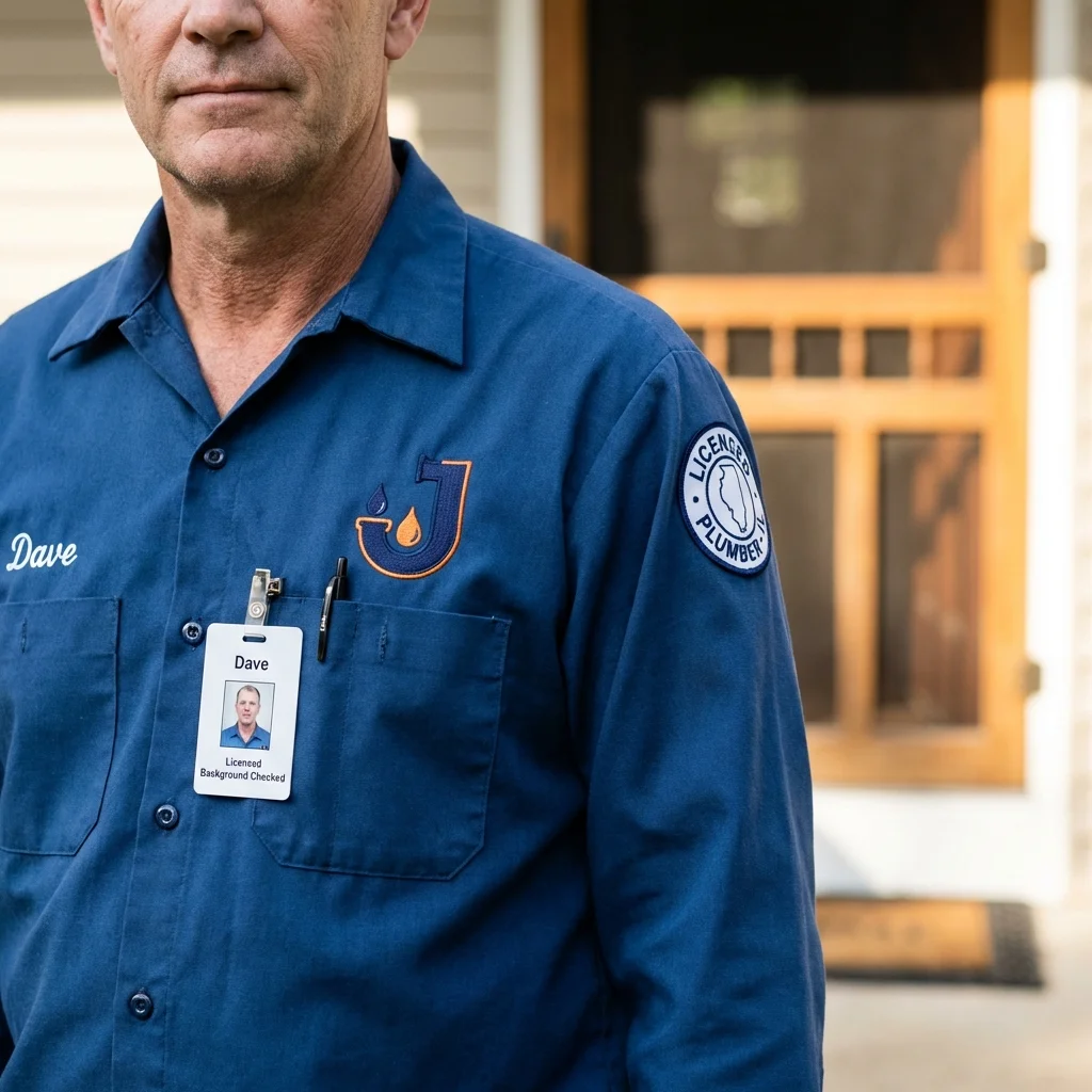 Licensed plumber showing ID badge in Suquamish, WA