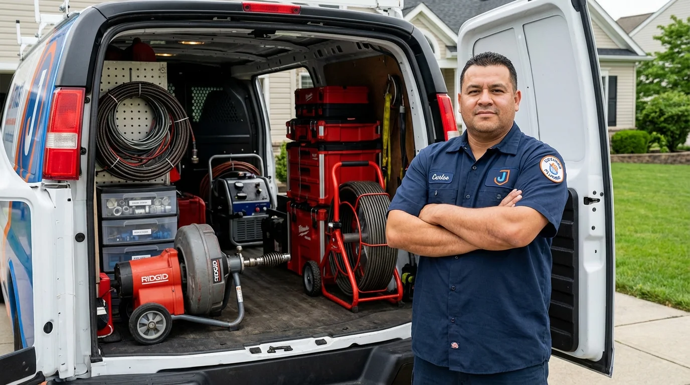 Professional drain cleaning equipment and Johns Plumbing LLC plumber in Suquamish