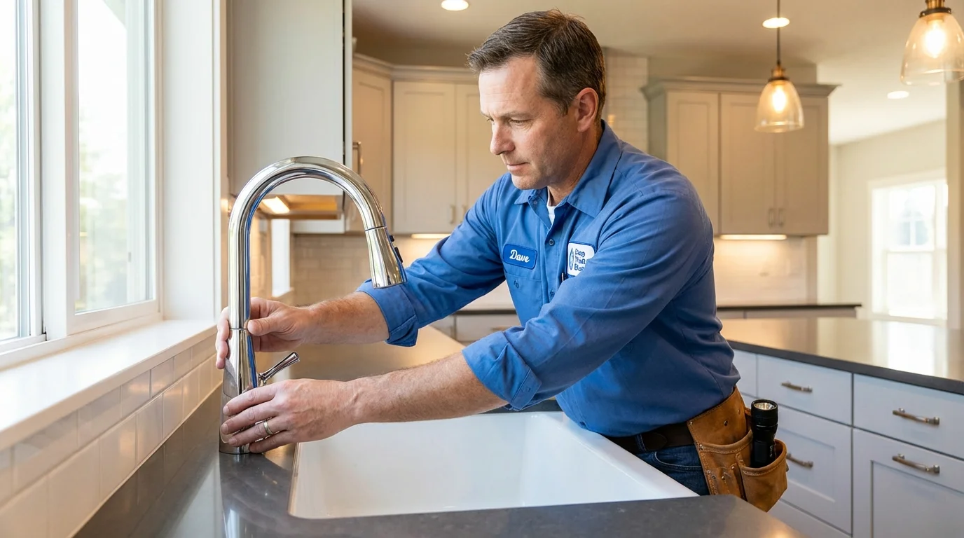Kitchen faucet installation by Johns Plumbing LLC in Suquamish