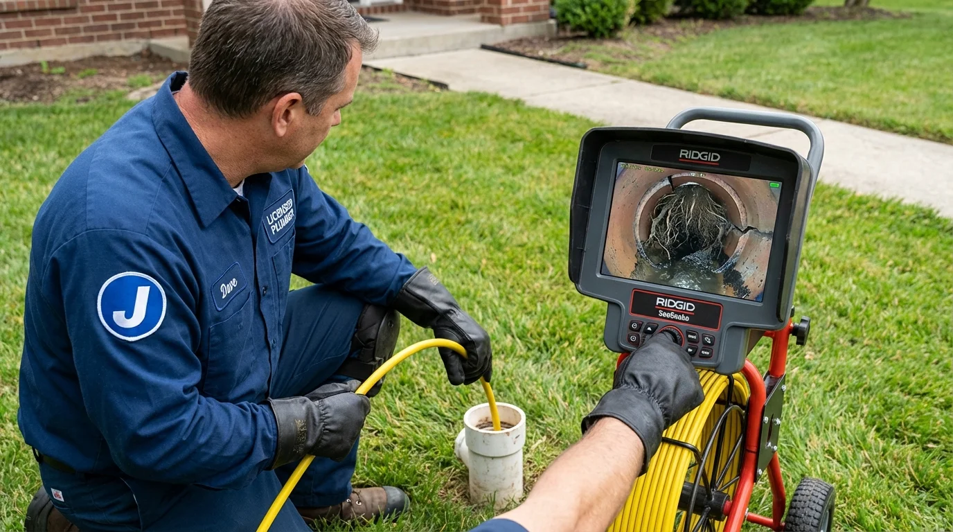Sewer camera inspection being performed by Johns Plumbing LLC in Suquamish