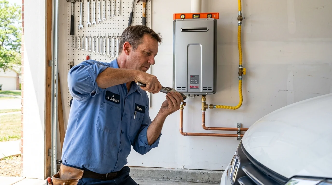 Tankless water heater installation by a Johns Plumbing LLC plumber in Suquamish